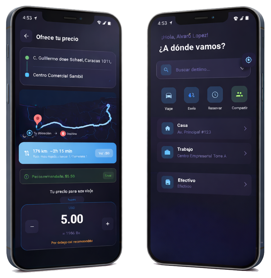 Ring App - Pantallas de la aplicación